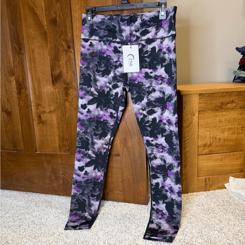 Zyia floral watercolor soft n snug Legging